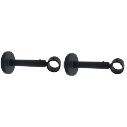 Lot De 2 Supports Extensibles Avec Perçage, 20 Mm Noir Mat Inspire