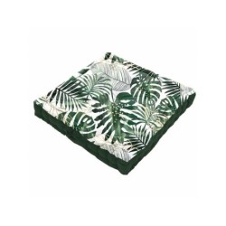 Coussin de sol coton imprime 60x60x12cm jungle forest