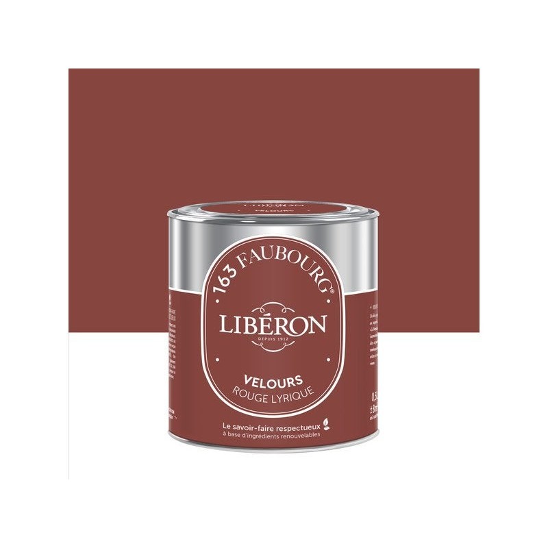 Peinture grège rouge lyrique multisupport 163 faubourg LIBÉRON velours 0.5 l