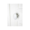 Bouton De Porte Porcelaine, Blanc Nickelé Mat Inspire, Porcelaine Sans Trou