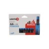 Lot de 8+4 piles alcaline power+ lr6 aa 1,5 v, LEXMAN