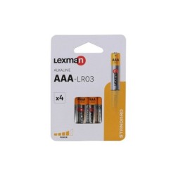 Lot de 4 piles alcaline LR03 AAA 1.5 v, LEXMAN