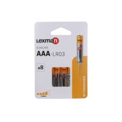 Lot de 8 piles alcaline LR03 AAA 1.5 v, LEXMAN