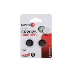 Lot de 2 piles bouton lithium cr2025, LEXMAN