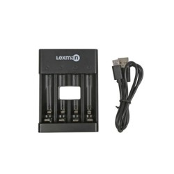 Chargeur rapide usb, LEXMAN, 1 ou 4 piles aa / aaa