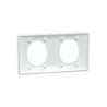 Plaque double horizontale Ovalis, SCHNEIDER ELECTRIC, blanc