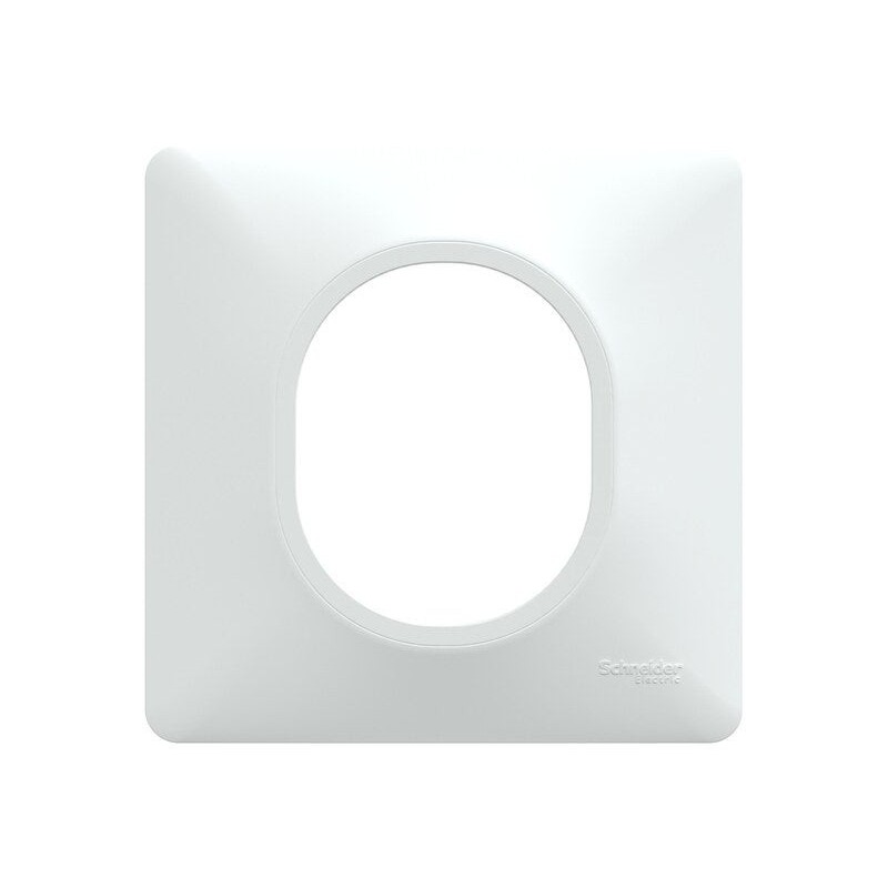 Plaque simple Ovalis, SCHNEIDER ELECTRIC, blanc