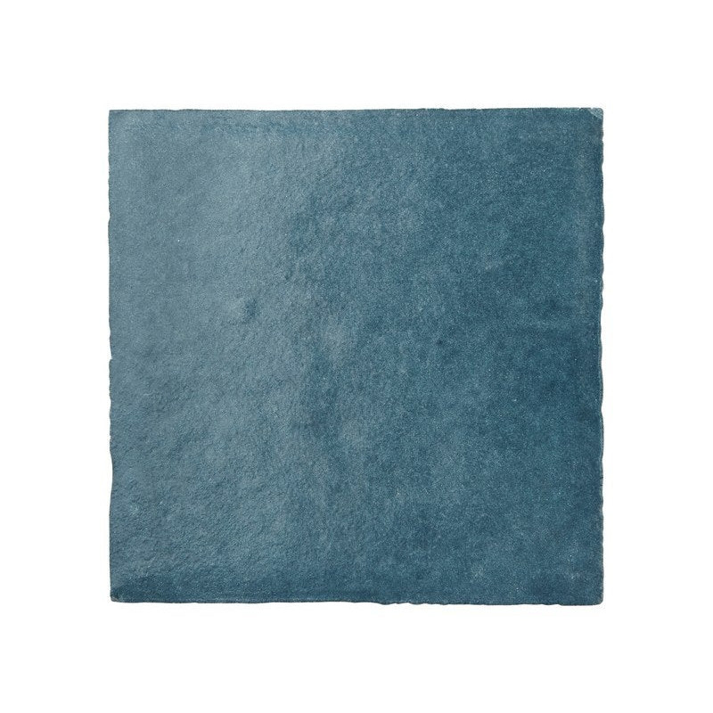 Carrelage mural effet Zellige l.10 x L.10 cm bleu turquoise brillant