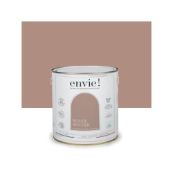 Peinture aspect velours murs, boiseries et radiateurs, biosourcée, ENVIE, rouge sentier, 2 litres