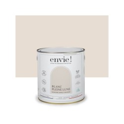 Peinture aspect velours murs, boiseries et radiateurs, biosourcée, ENVIE, blanc pleine lune, 2 litres