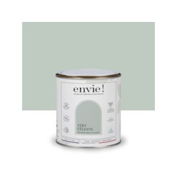 Peinture aspect velours murs, boiseries et radiateurs, biosourcée, ENVIE, vert celeste, 0.5 litre