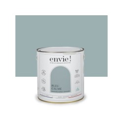 Peinture aspect velours murs, boiseries et radiateurs, biosourcée, ENVIE, bleu calme, 2 litres