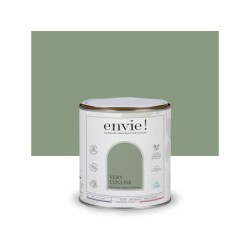 Peinture aspect velours murs, boiseries et radiateurs, biosourcée, ENVIE, vert colline, 0.5 litre