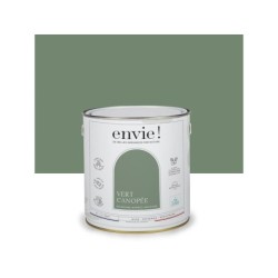 Peinture aspect velours murs, boiseries et radiateurs, biosourcée, ENVIE, vert canopee, 2 litres