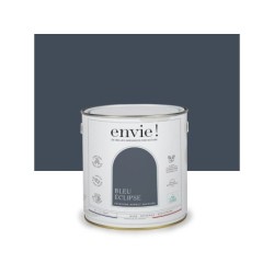 Peinture aspect velours murs, boiseries et radiateurs, biosourcée, ENVIE, bleu eclipse, 2 litres