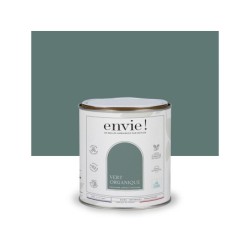 Peinture aspect velours murs, boiseries et radiateurs, biosourcée, ENVIE, vert organique, 0.5 litre