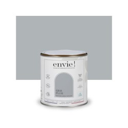 Peinture aspect velours murs, boiseries et radiateurs, biosourcée, ENVIE, gris pluie, 0.5 litre