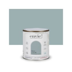 Peinture aspect velours murs, boiseries et radiateurs, biosourcée, ENVIE, bleu calme, 0.5 litre