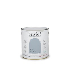 Peinture aspect velours murs, boiseries et radiateurs, biosourcée, ENVIE, bleu cirrus, 2 litres