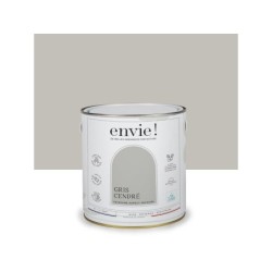 Peinture aspect velours murs, boiseries et radiateurs, biosourcée, ENVIE, gris cendré 2 litres