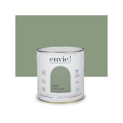 Peinture aspect velours murs, boiseries et radiateurs, biosourcée, ENVIE, vert colline, 2 litres