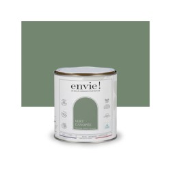 Peinture aspect velours murs, boiseries et radiateurs, biosourcée, ENVIE, vert canopee, 0.5 litre