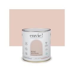 Peinture aspect velours murs, boiseries et radiateurs, biosourcée, ENVIE, rose matinal, 2 litres