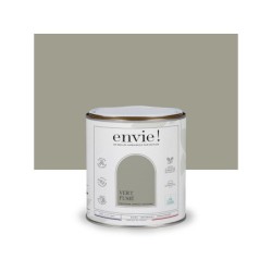 Peinture aspect velours murs, boiseries et radiateurs, biosourcée, ENVIE, vert fumé, 0.5 litre