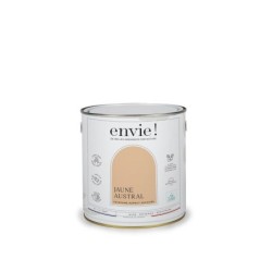 Peinture aspect velours murs, boiseries et radiateurs, biosourcée, ENVIE, jaune austral, 2 litres