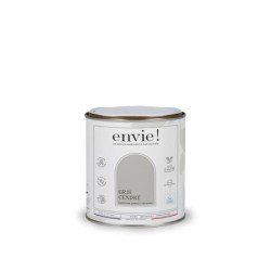 Peinture aspect velours murs, boiseries et radiateurs, biosourcée, ENVIE, gris cendré , 0.5 litre