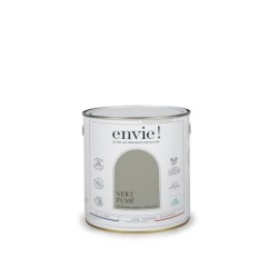 Peinture aspect velours murs, boiseries et radiateurs, biosourcée, ENVIE, vert fumé, 2 litres