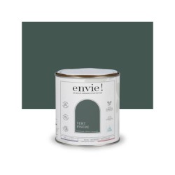 Peinture aspect velours murs, boiseries et radiateurs, biosourcée, ENVIE, vert pinede, 0.5 litre