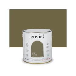 Peinture aspect velours murs, boiseries et radiateurs, biosourcée, ENVIE, vert boisé, 2 litres