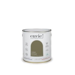 Peinture aspect velours murs, boiseries et radiateurs, biosourcée, ENVIE, vert boisé, 2 litres