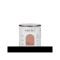 Peinture aspect velours murs, boiseries et radiateurs, biosourcée, ENVIE, rose corallien, 0.5 litre