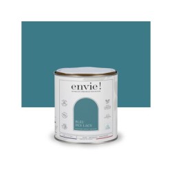 Peinture aspect velours murs, boiseries et radiateurs, biosourcée, ENVIE, bleu des lacs, 0.5 litre