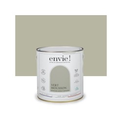 Peinture aspect velours murs, boiseries et radiateurs, biosourcée, ENVIE, vert mousson, 2 litres