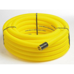 Gaine Pour Réseaux Enterrés Jaune, Diam.63 Mm, L.25 M