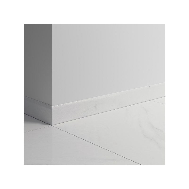 2 plinthes 7,5 x 60 cm épaisseur 9 mm marbre blanc brillant