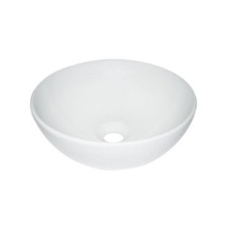 Vasque à poser céramique rond Essential Diam.33 cm blanc brillant