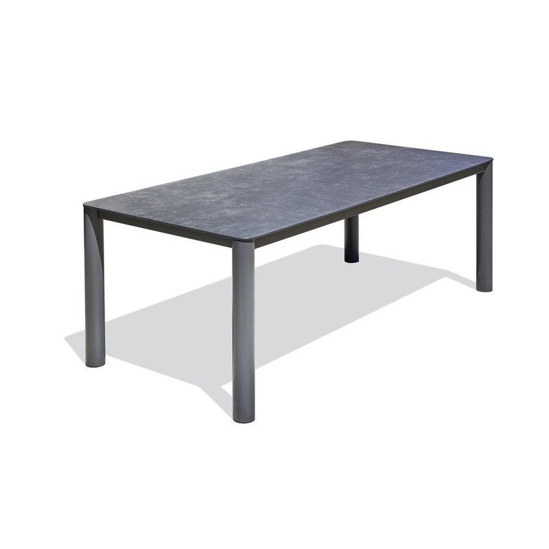 Table de jardin CAMARGUE 220x100 cm, aluminium gris anthracite