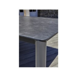 Table de jardin CAMARGUE 220x100 cm, aluminium gris anthracite