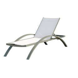 Bain de soleil BARCELONA empilable en aluminium, kaki