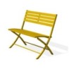 Banc de jardin pliant MARIUS en aluminium - Coloris MOUTARDE