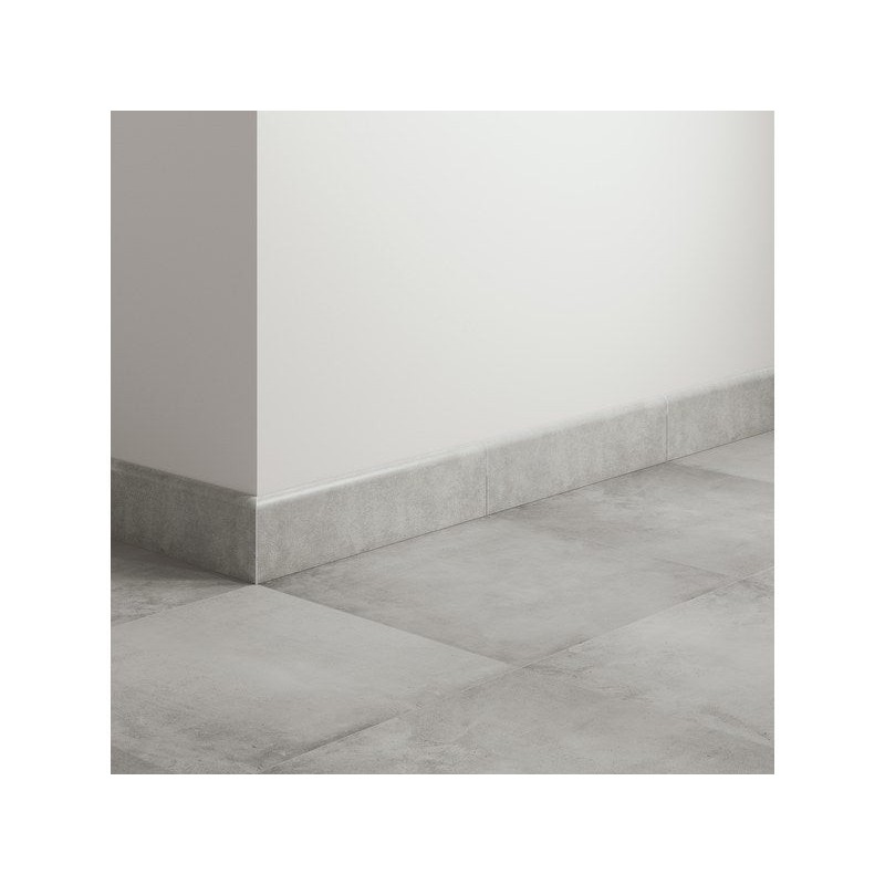 Lot de 3 plinthes Béton gris moyen n°34, l. 8 x L. 33 cm, Ep.8 mm