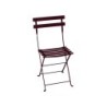 Chaise bistro FERMOB rouge cerise en acier