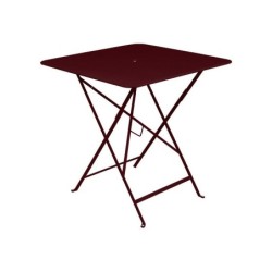 Table de jardin FERMOB  carré 2 personnes rouge cerise