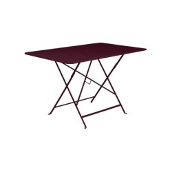 Table de jardin FERMOB ronde 4 personnes rouge cerise