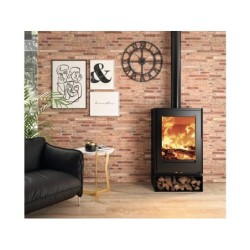 Poêle à bois Faucon Bucher Ecodesign, 8.7 kW noir