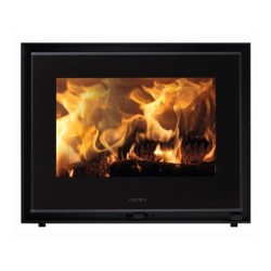 Poêle à bois CROWN dicee écodesign noir, 6.7 kW